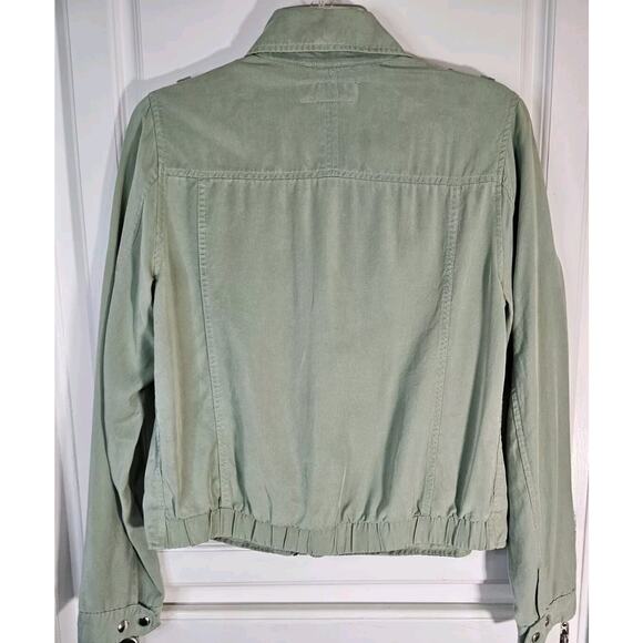 BLANKNYC / GOOD TIMES AHEAD MOTO JACKET Size Small Green Zippers And Snaps - Picture 11 of 11